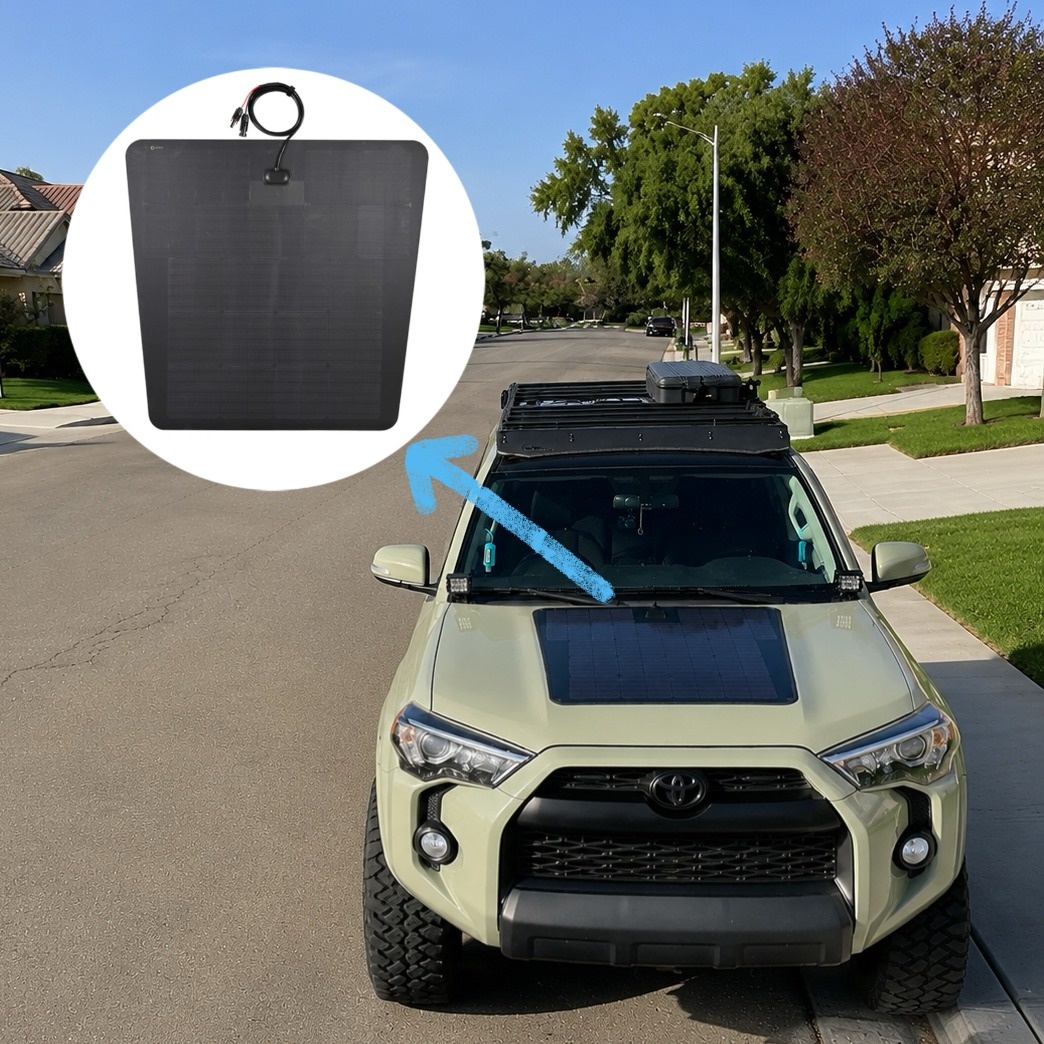 Toyota 4Runner hood solar panel